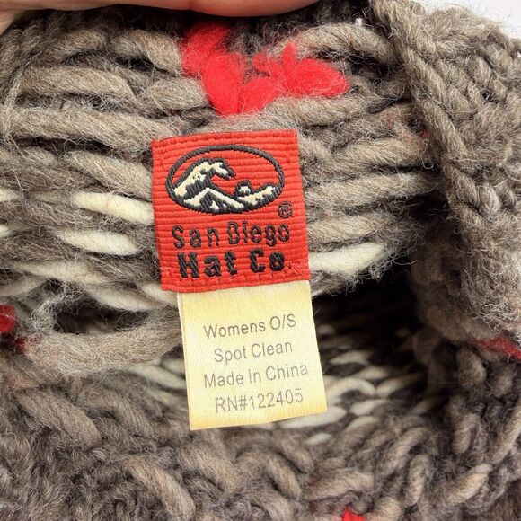 San Diego Hat Company Women's Knit Brim Winner Cap with Pom Pom - Picture 4 of 5